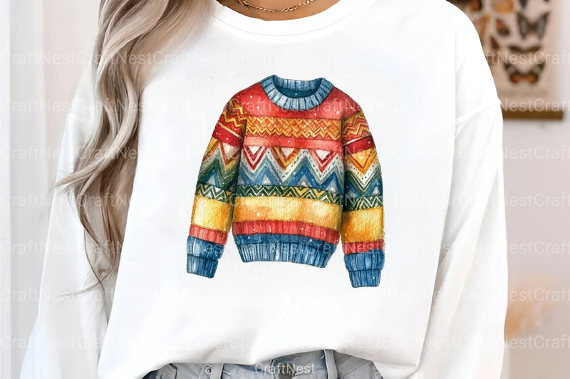 Christmas Sweater Clipart Bundle: Ugly, Grinch, Cute Holly Sweatshirts for Winter Scrapbooking & Planning - CraftNest - Digital Crafting and Art