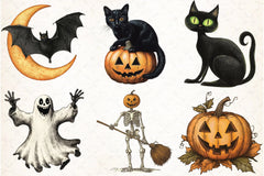 Vintage Halloween Clipart Bundle 13 - CraftNest - Digital Crafting and Art