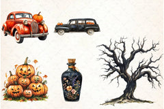 Vintage Halloween Clipart Bundle 12 - CraftNest - Digital Crafting and Art