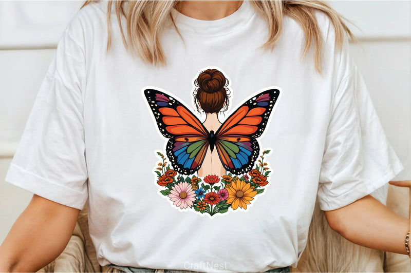 Butterfly Flowers Clipart Bundle 3 - CraftNest - Digital Crafting and Art