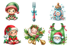 Christmas Baby Shower Clipart Bundle - CraftNest - Digital Crafting and Art