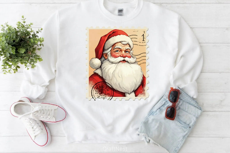 Santa Claus Stamp Clipart Bundle - CraftNest - Digital Crafting and Art