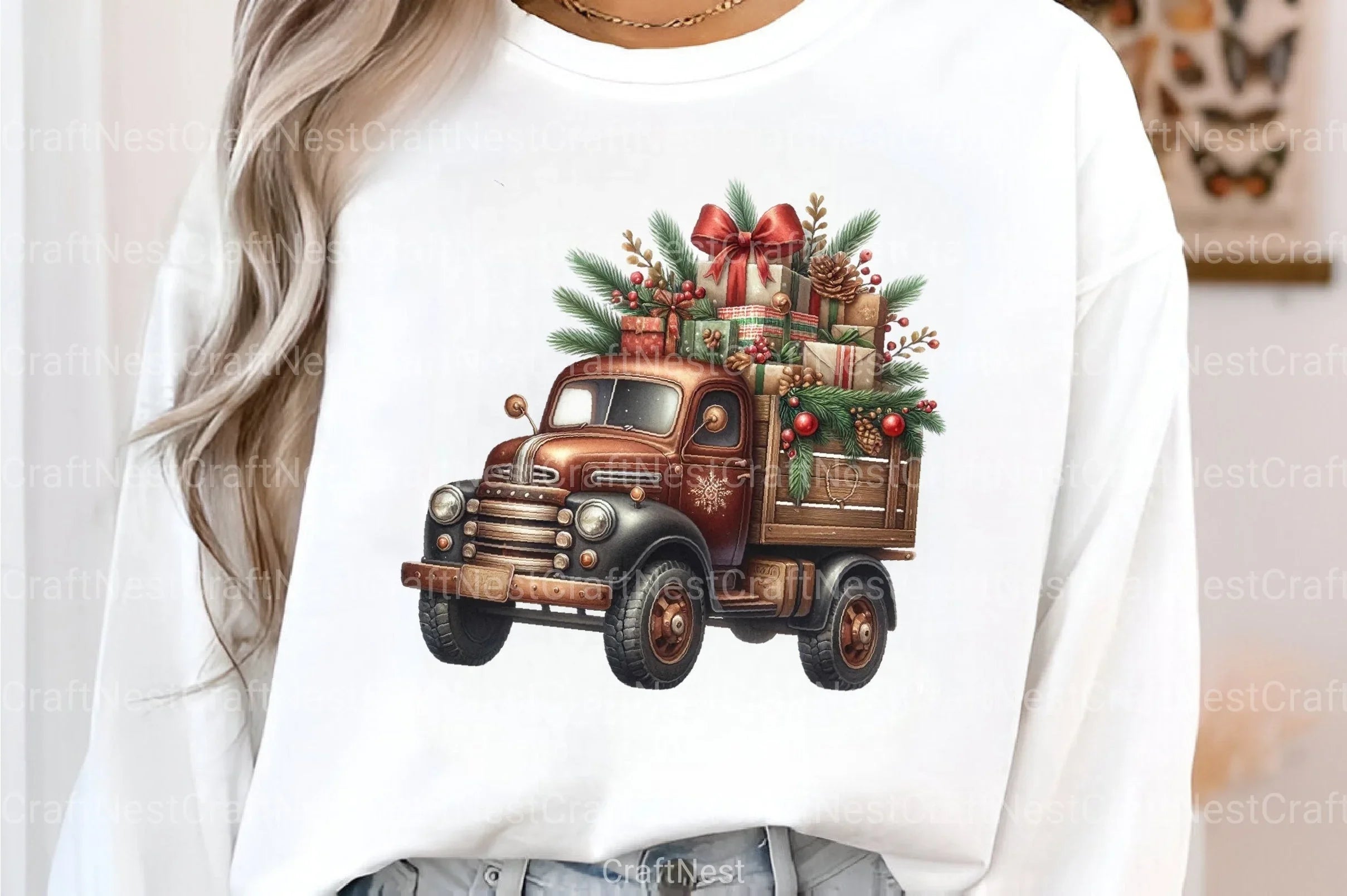 Christmas Trucks Clipart Bundle - CraftNest - Digital Crafting and Art