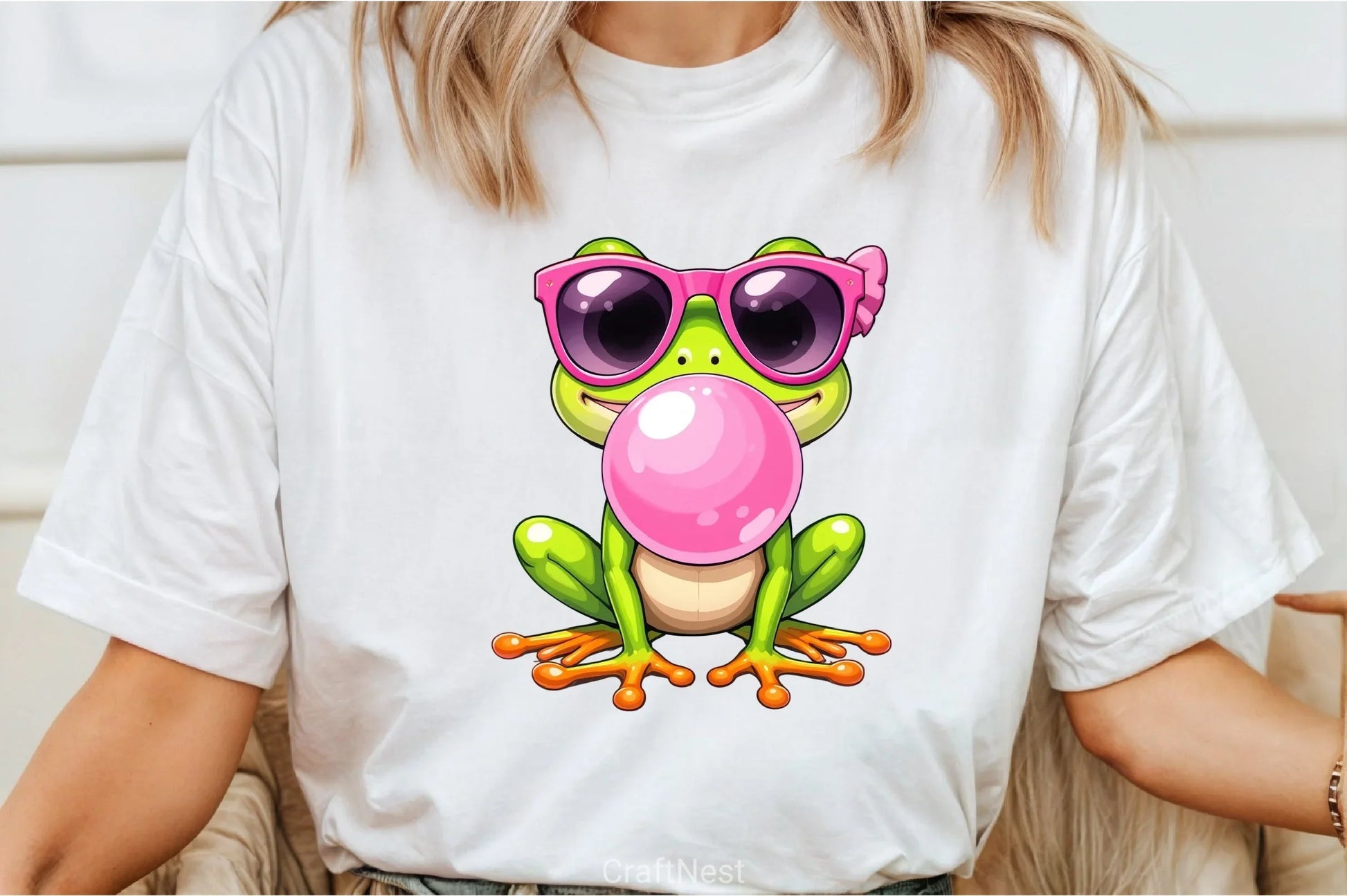 Retro Frog Bubblegum Clipart Bundle - CraftNest - Digital Crafting and Art