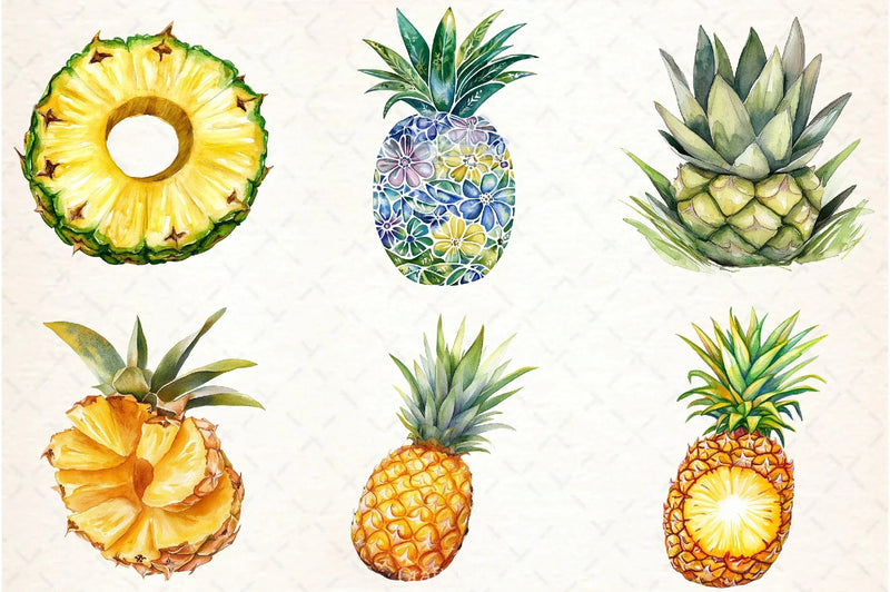 Pineapple Clipart Bundle - CraftNest - Digital Crafting and Art