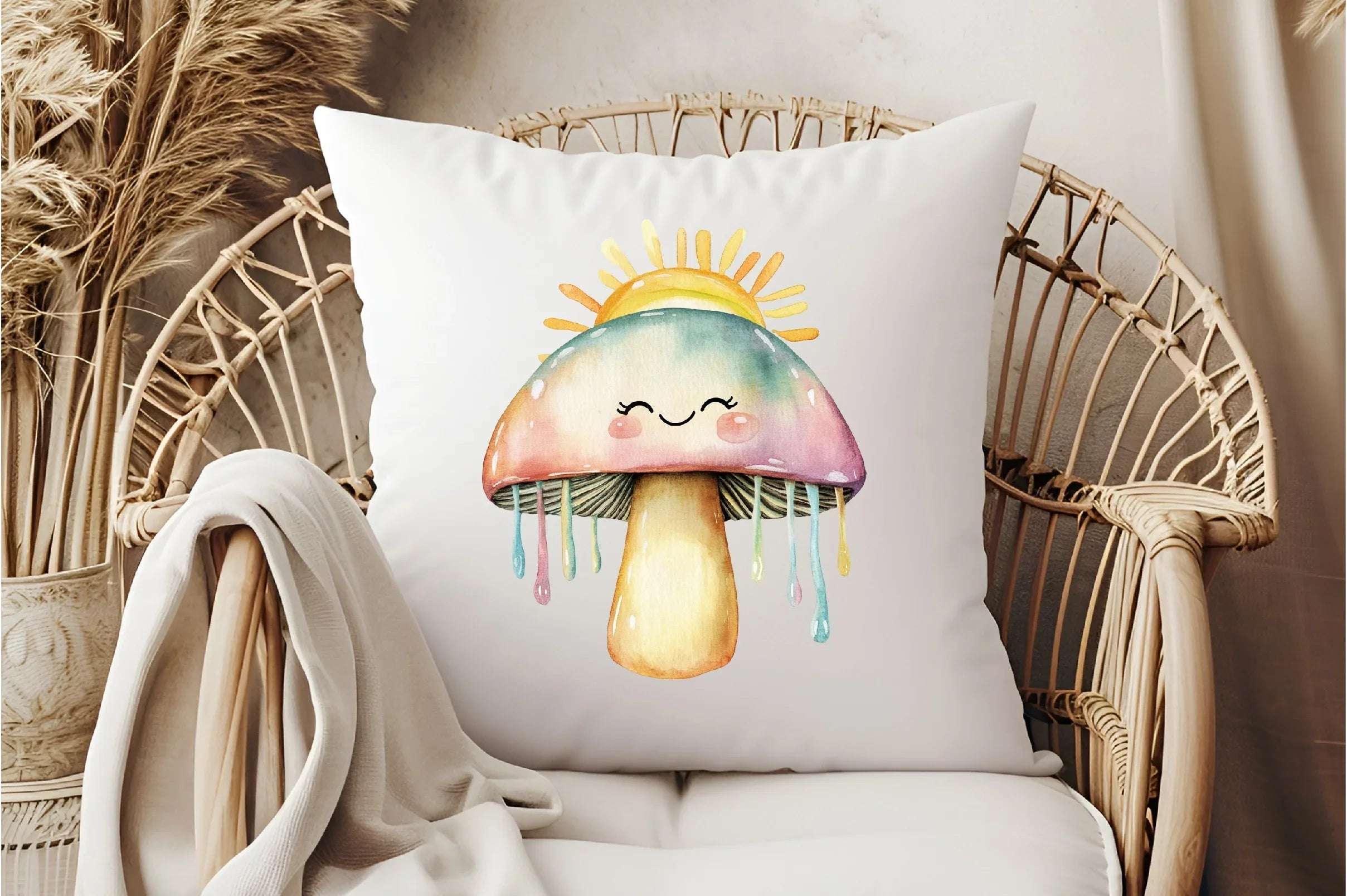 Rainbow Mushroom Clipart Bundle - CraftNest - Digital Crafting and Art