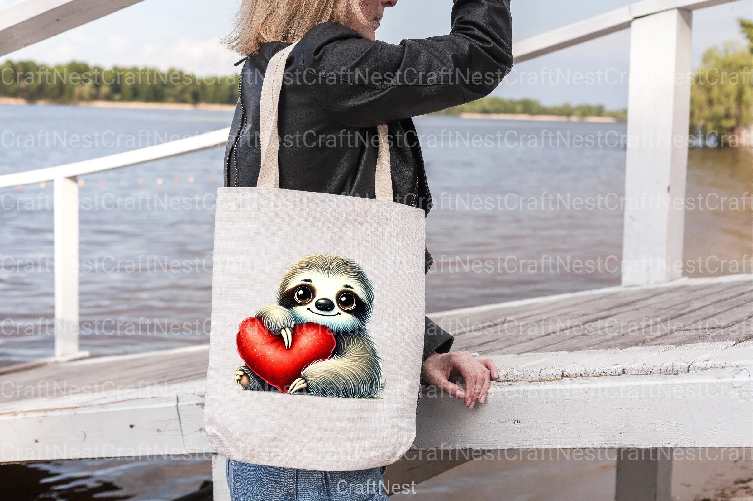 Valentine Sloth Clipart Bundle 1 - CraftNest - Digital Crafting and Art