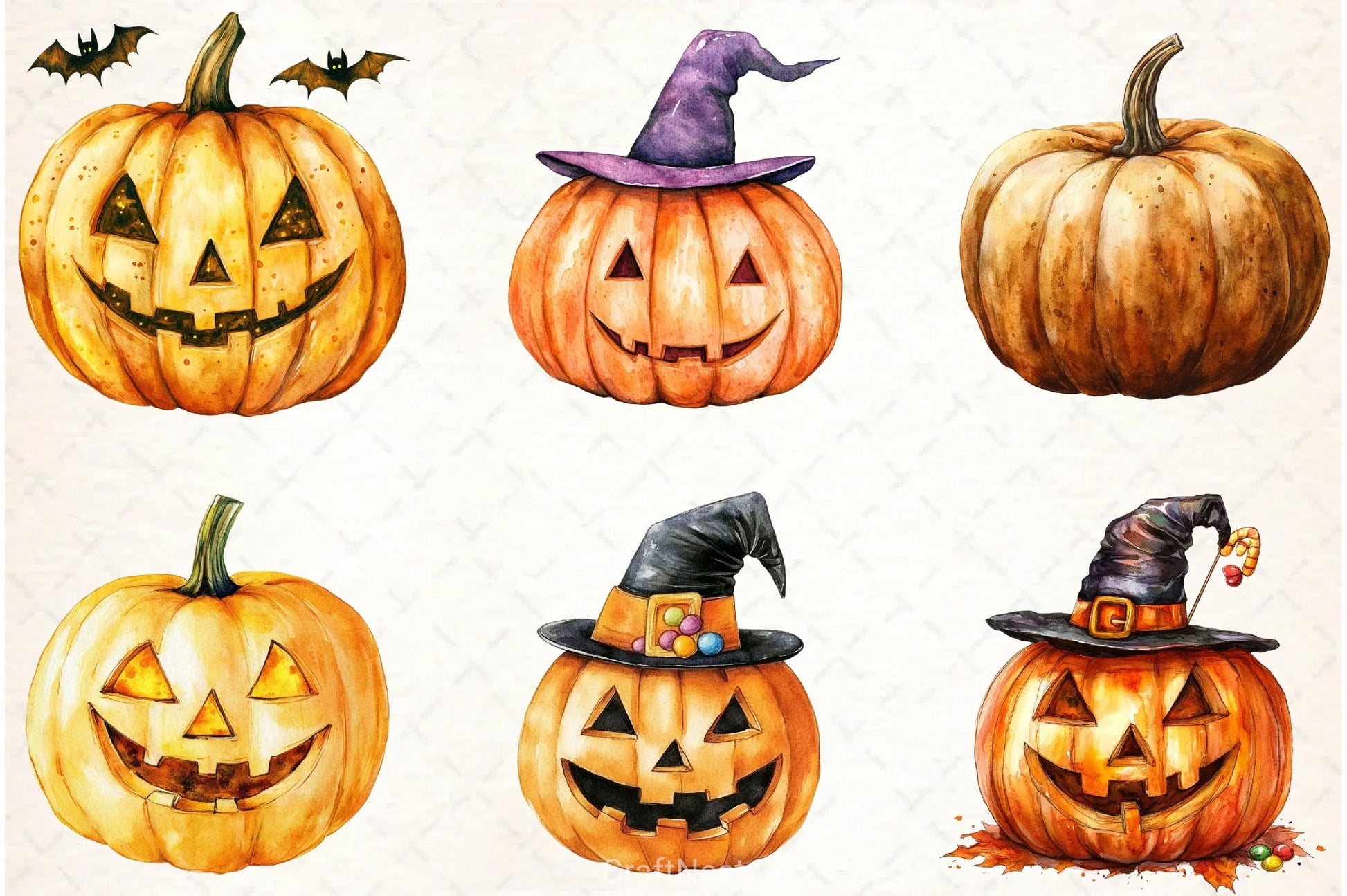 Halloween Pumpkins Clipart Bundle - CraftNest - Digital Crafting and Art