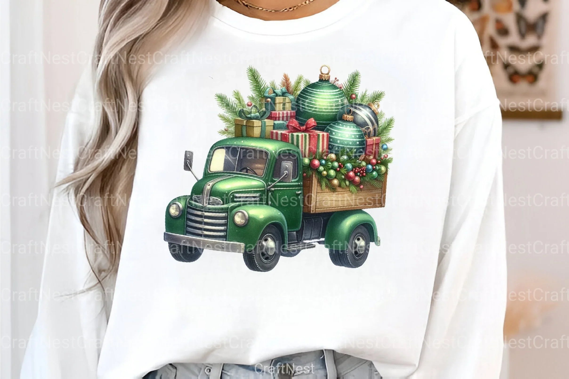Christmas Truck Holiday Illustrations - CraftNest - Digital Crafting and Art