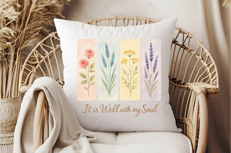 Brushstroke Floral Christian Flower Clipart Bundle - CraftNest - Digital Crafting and Art