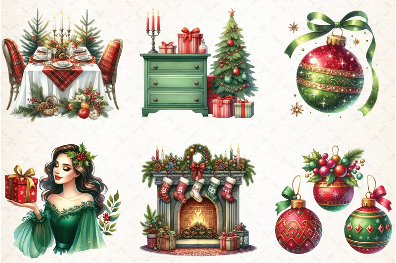 Classic Christmas Clipart Bundle 1 - CraftNest - Digital Crafting and Art