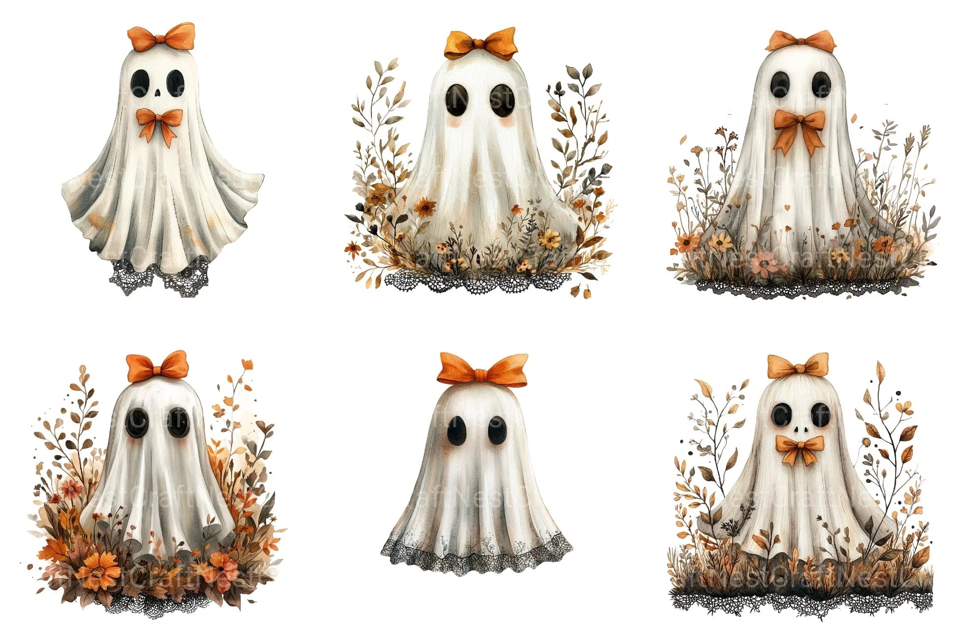 Girly Spooky Season Clipart Bundle - CraftNest - Digital Crafting and Art