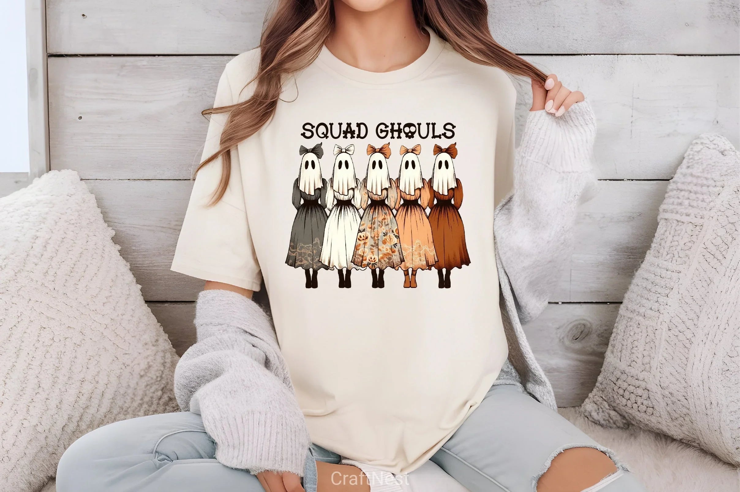 Vintage Halloween Squad Ghouls Clipart Bundle - CraftNest - Digital Crafting and Art