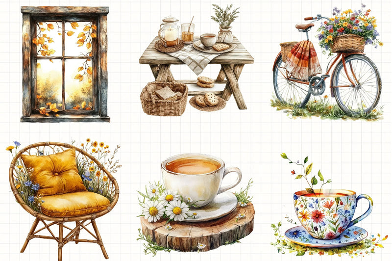 Autumn Set Clipart Bundle - CraftNest - Digital Crafting and Art