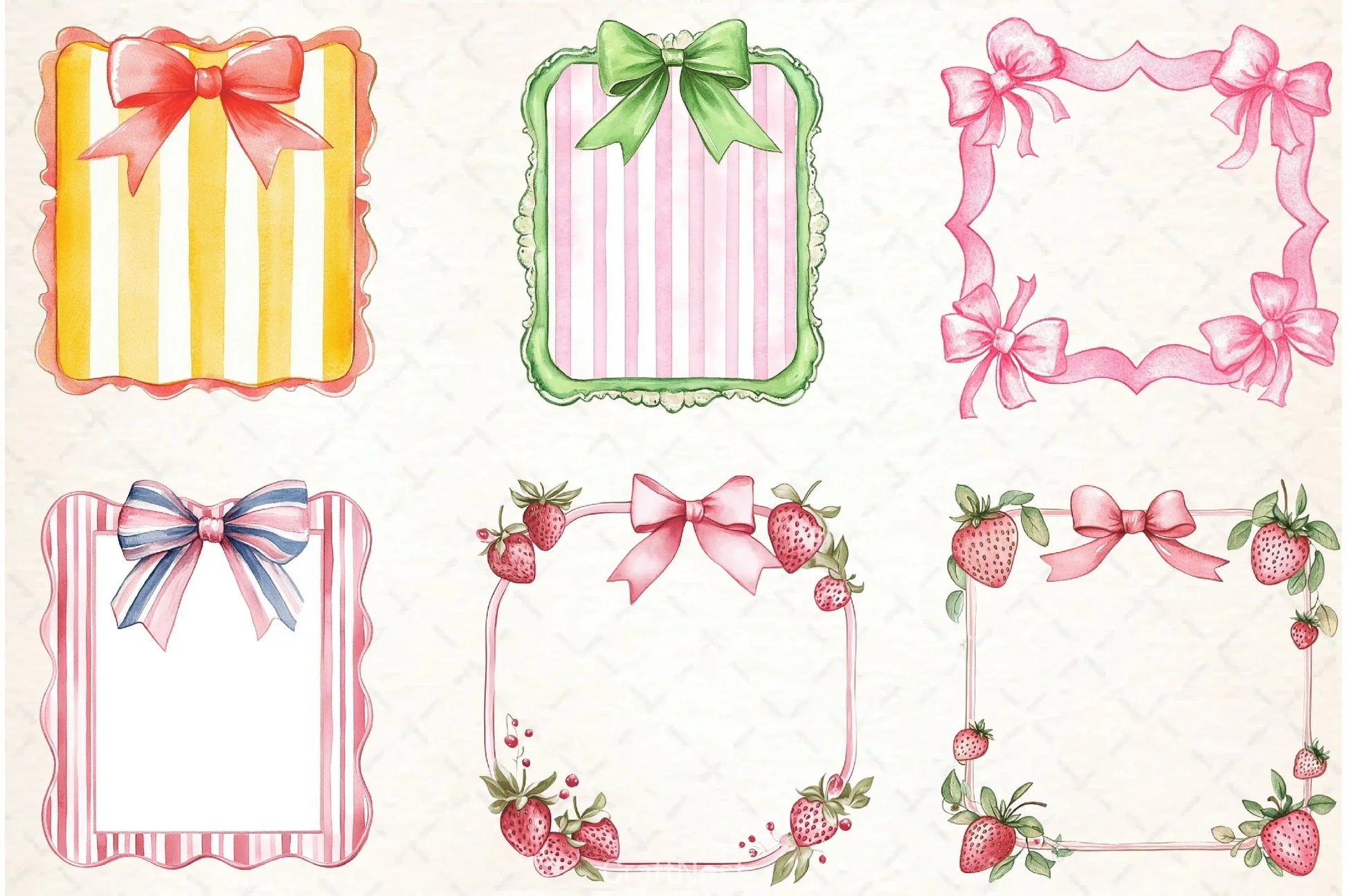 Coquette Summer Frame Clipart Bundle - CraftNest - Digital Crafting and Art