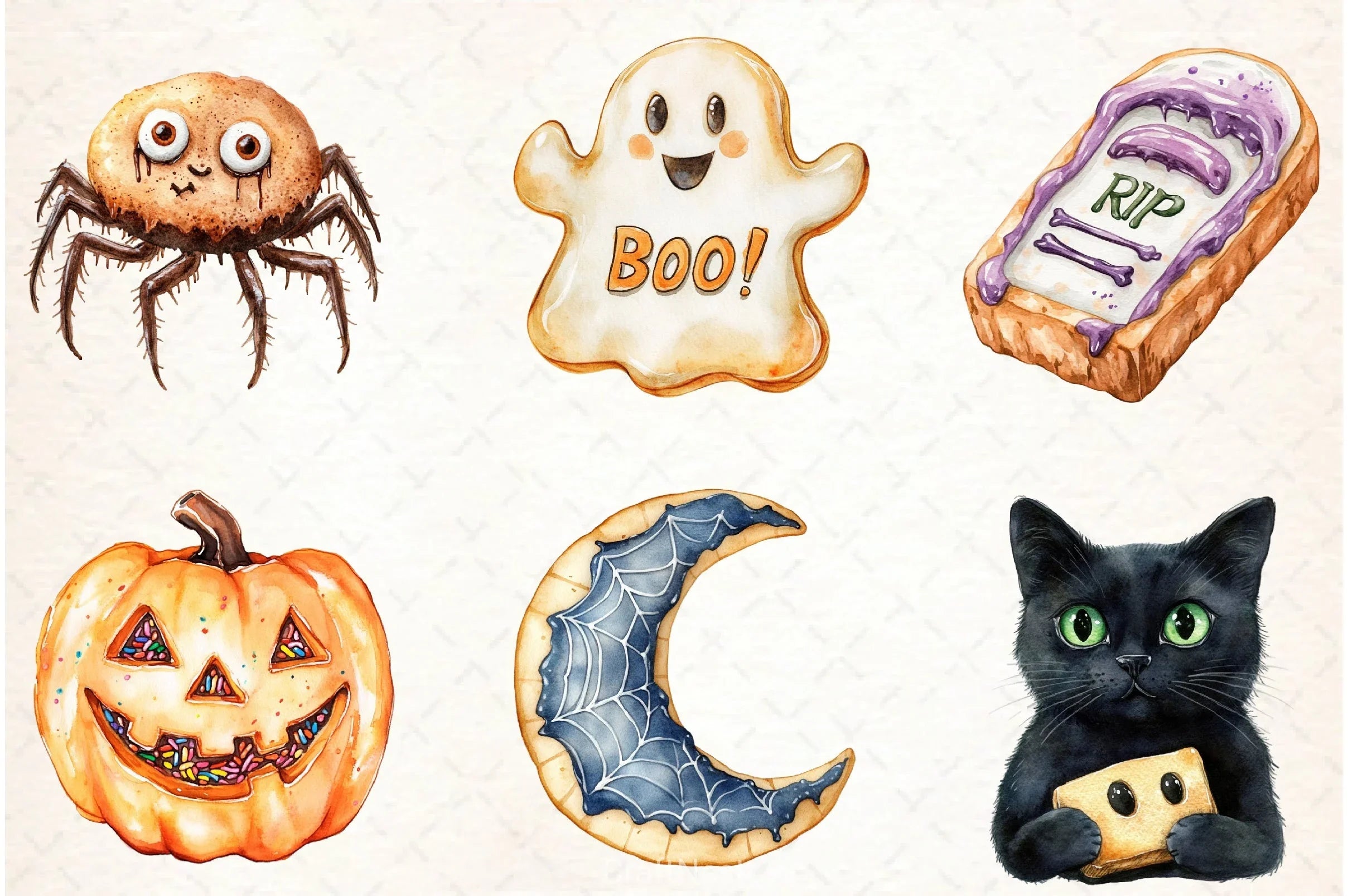 Halloween Cookies Clipart Bundle - CraftNest - Digital Crafting and Art
