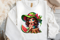 Watermelon Girl Clipart Bundle - CraftNest - Digital Crafting and Art