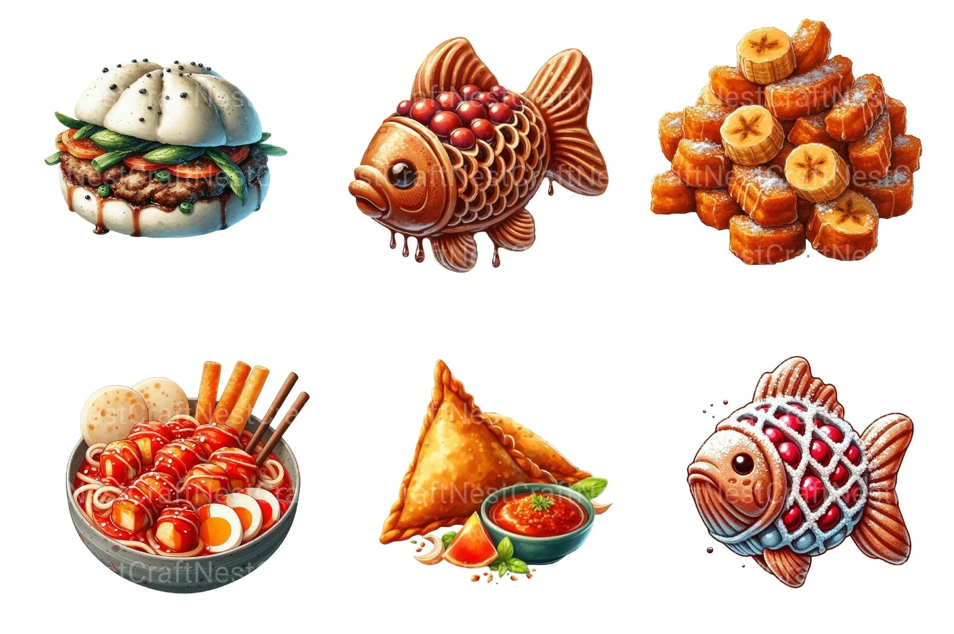 Street Food Clipart Bundle  99 - CraftNest - Digital Crafting and Art