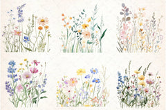 Wildflower Meadow Clipart Bundle - CraftNest - Digital Crafting and Art