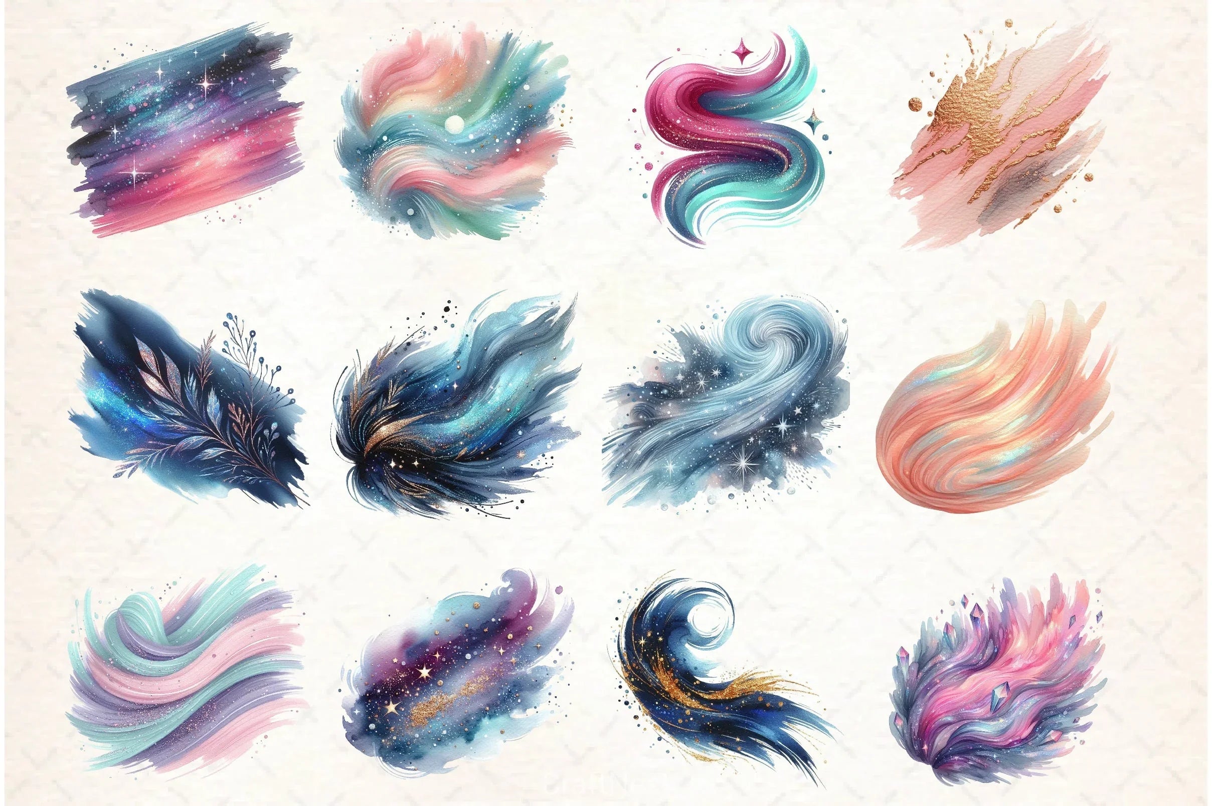 Brushstroke Backgrounds Clipart Bundle - CraftNest - Digital Crafting and Art