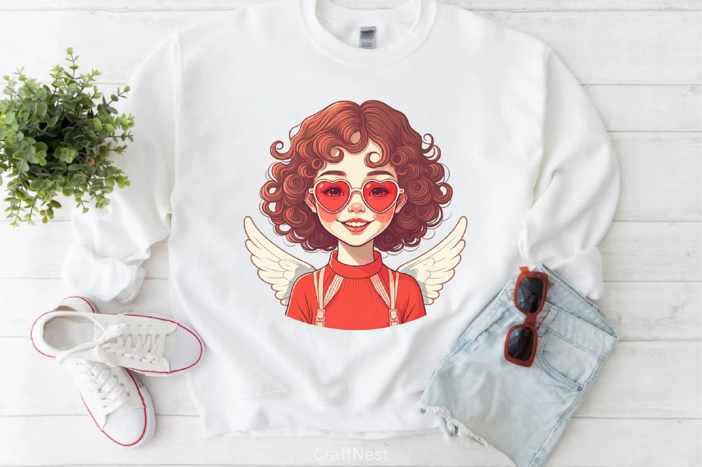 Valentine Cupid Girl Clipart Bundle - CraftNest - Digital Crafting and Art