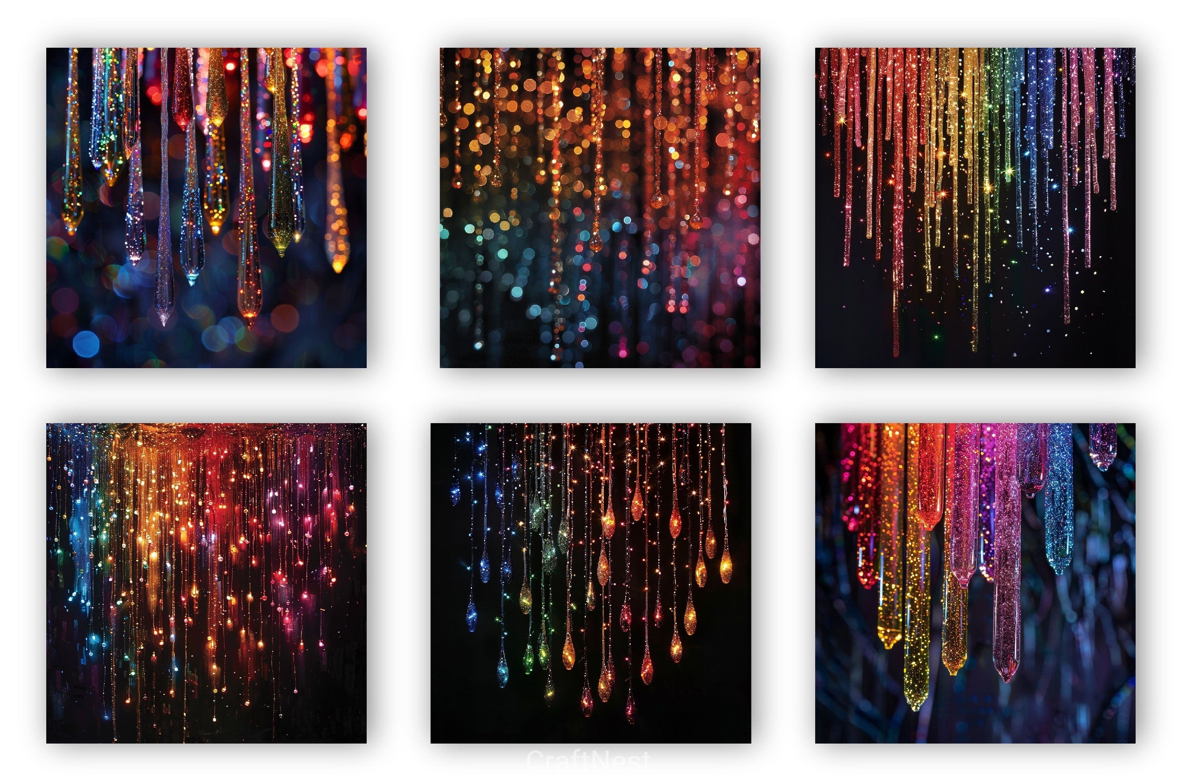 Christmas Dripping Glitter Digital Paper 2