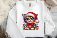 Christmas Cat Light Clipart Bundle - CraftNest - Digital Crafting and Art