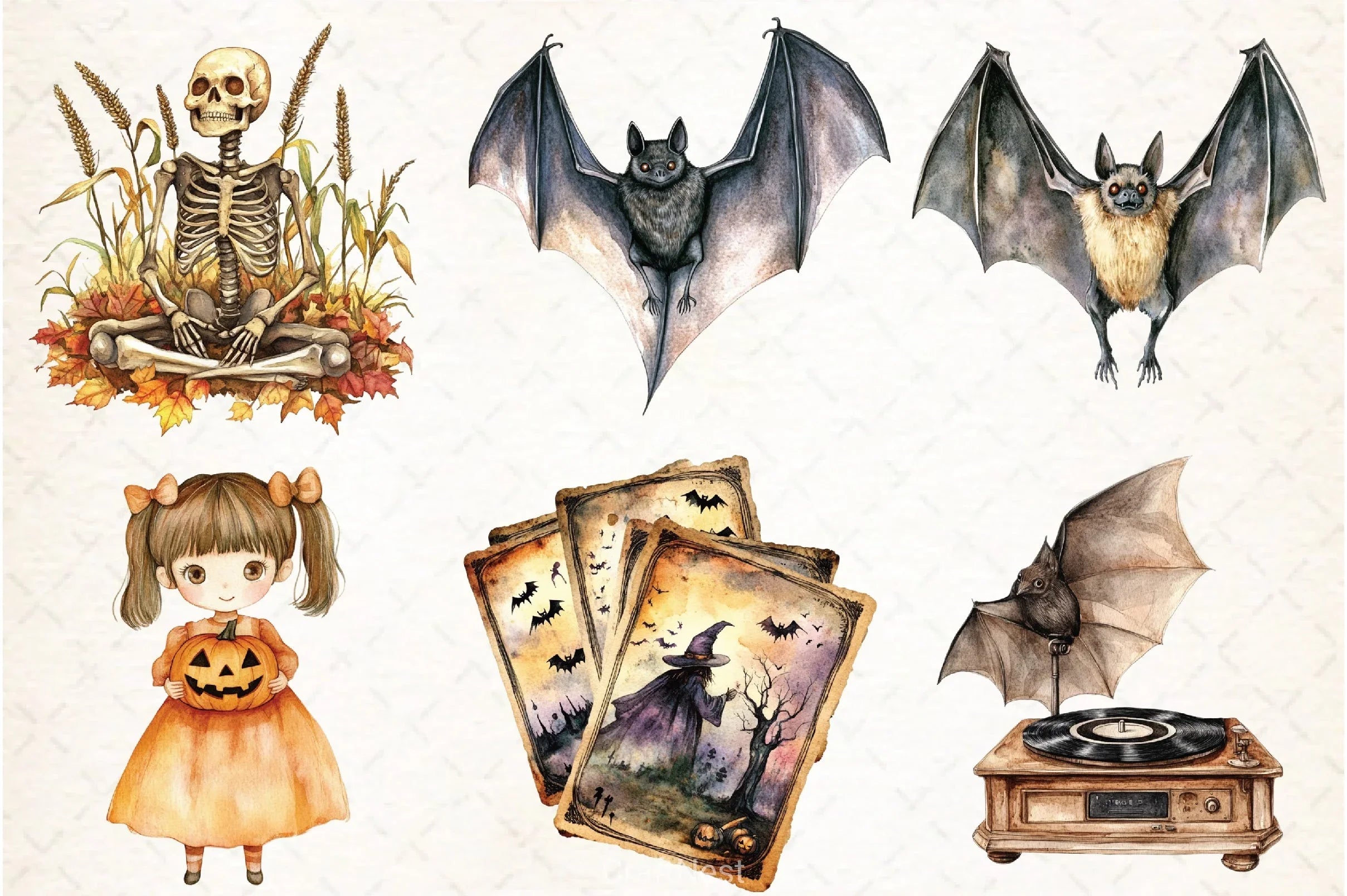Vintage Halloween Clipart Bundle 8 - CraftNest - Digital Crafting and Art