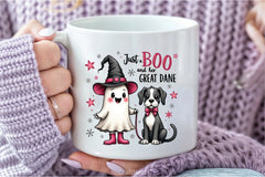 Retro Ghost Great Dane Halloween Clipart Bundle - CraftNest - Digital Crafting and Art