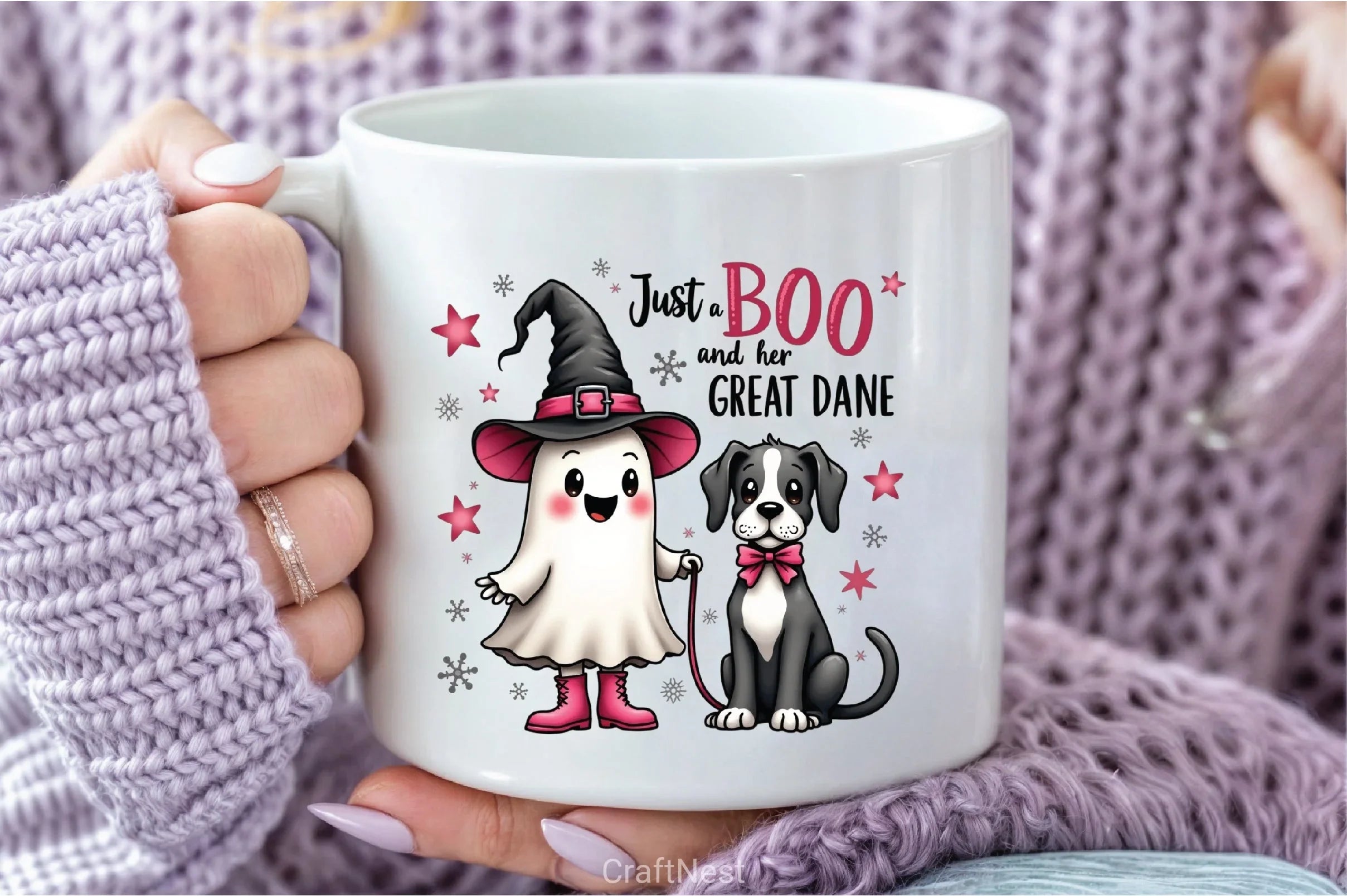 Retro Ghost Great Dane Halloween Clipart Bundle - CraftNest - Digital Crafting and Art