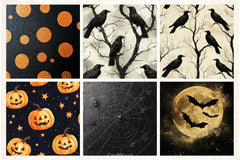 Halloween Digital Paper Pack 4 - CraftNest - Digital Crafting and Art
