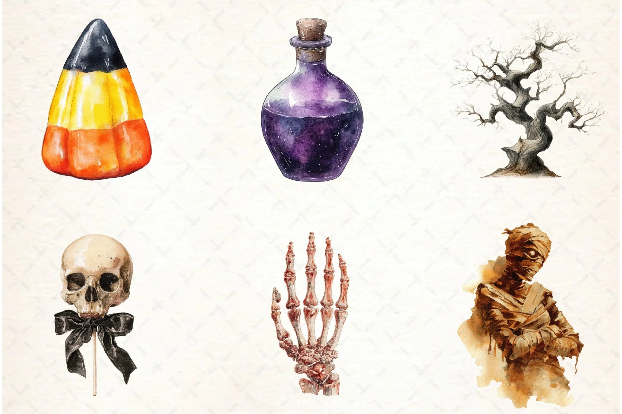 Vintage Gothic Halloween Clipart Bundle - CraftNest - Digital Crafting and Art