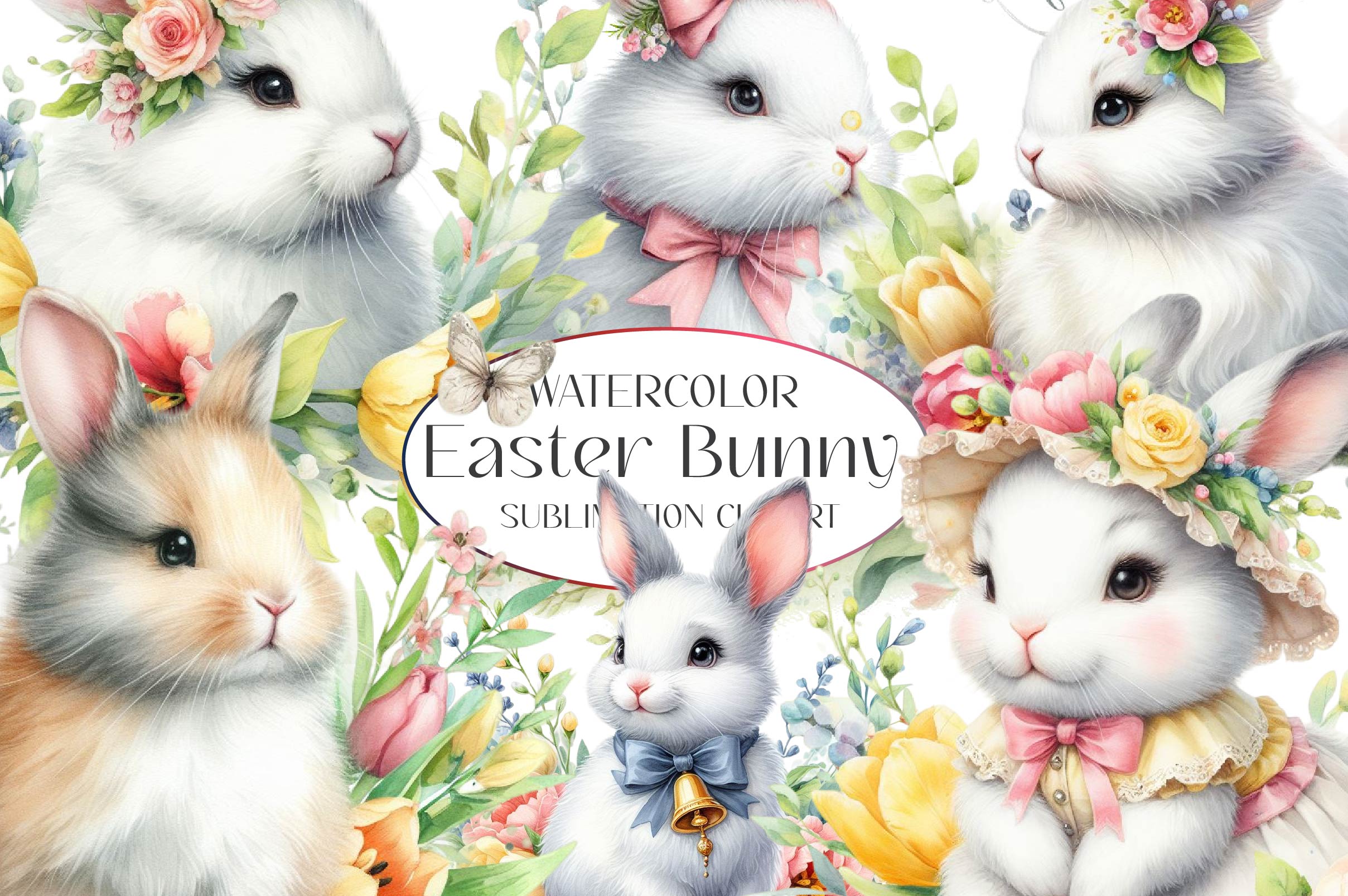Easter Bunny Clipart Bundle 9