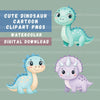 Cute Dinosaurs Clipart Bundle