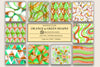 Orange & Green Shapes Background Papers