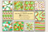 Orange & Green Shapes Background Papers
