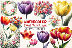 Spring Tulip Clipart Bundle - CraftNest - Digital Crafting and Art