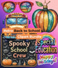 Retro Back to School Clipart Bundle