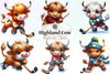 Highland Cow Clipart Bundle