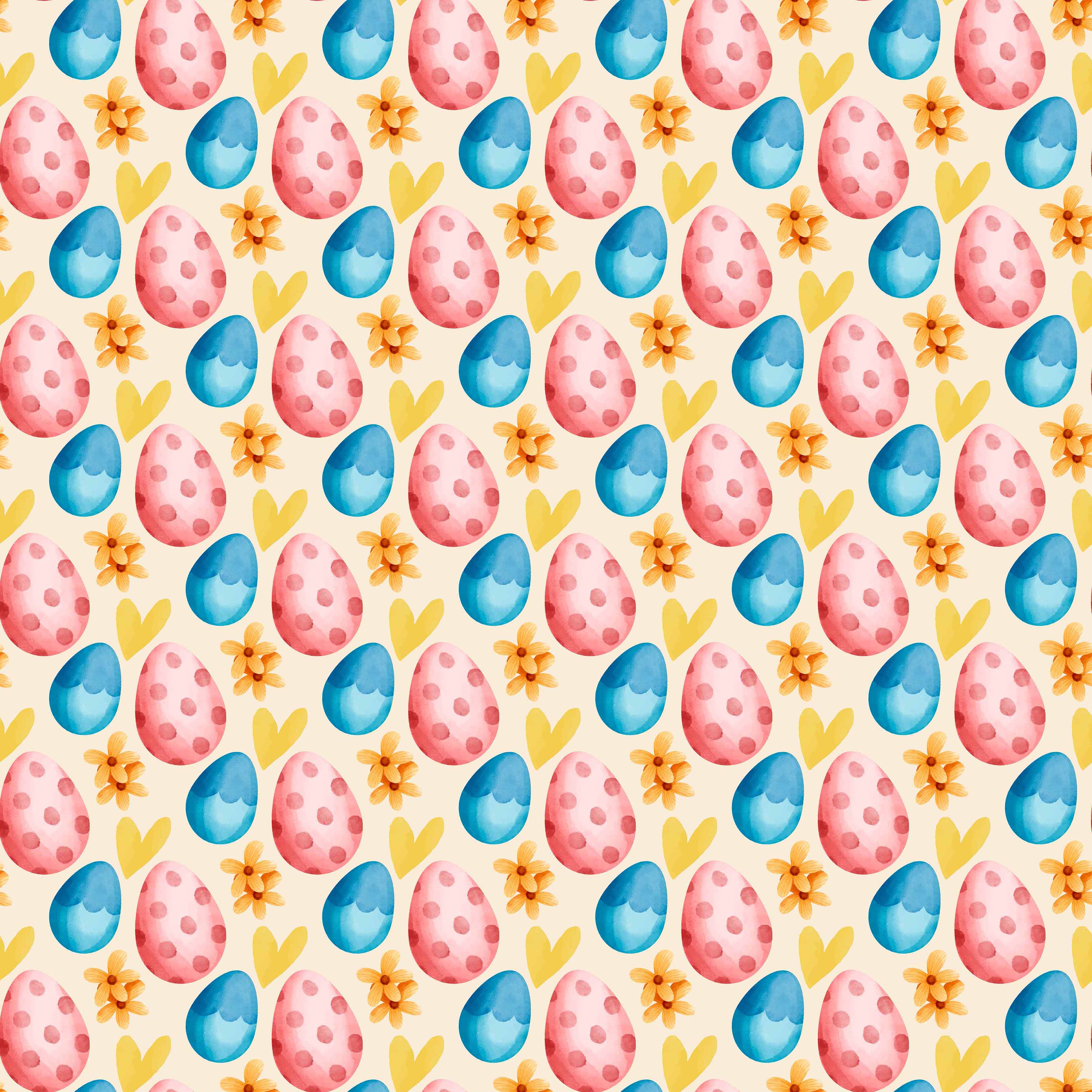 Watercolor Easter Seamless Digital Paper