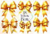 Yellow Bow Clipart Bundle