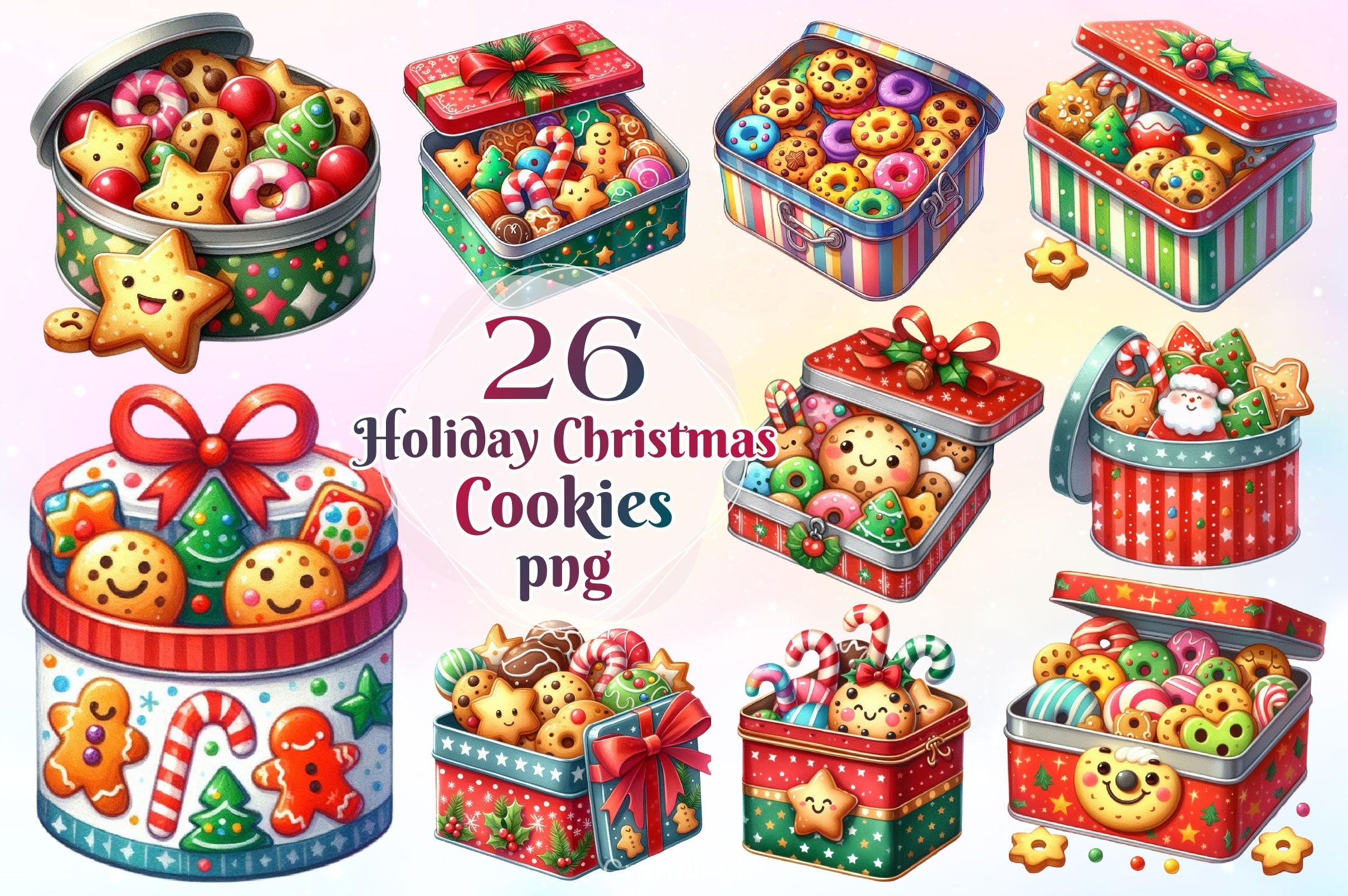 Holiday Christmas Cookies Clipart Bundle 3