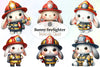 Bunny Firefighter Clipart Bundle