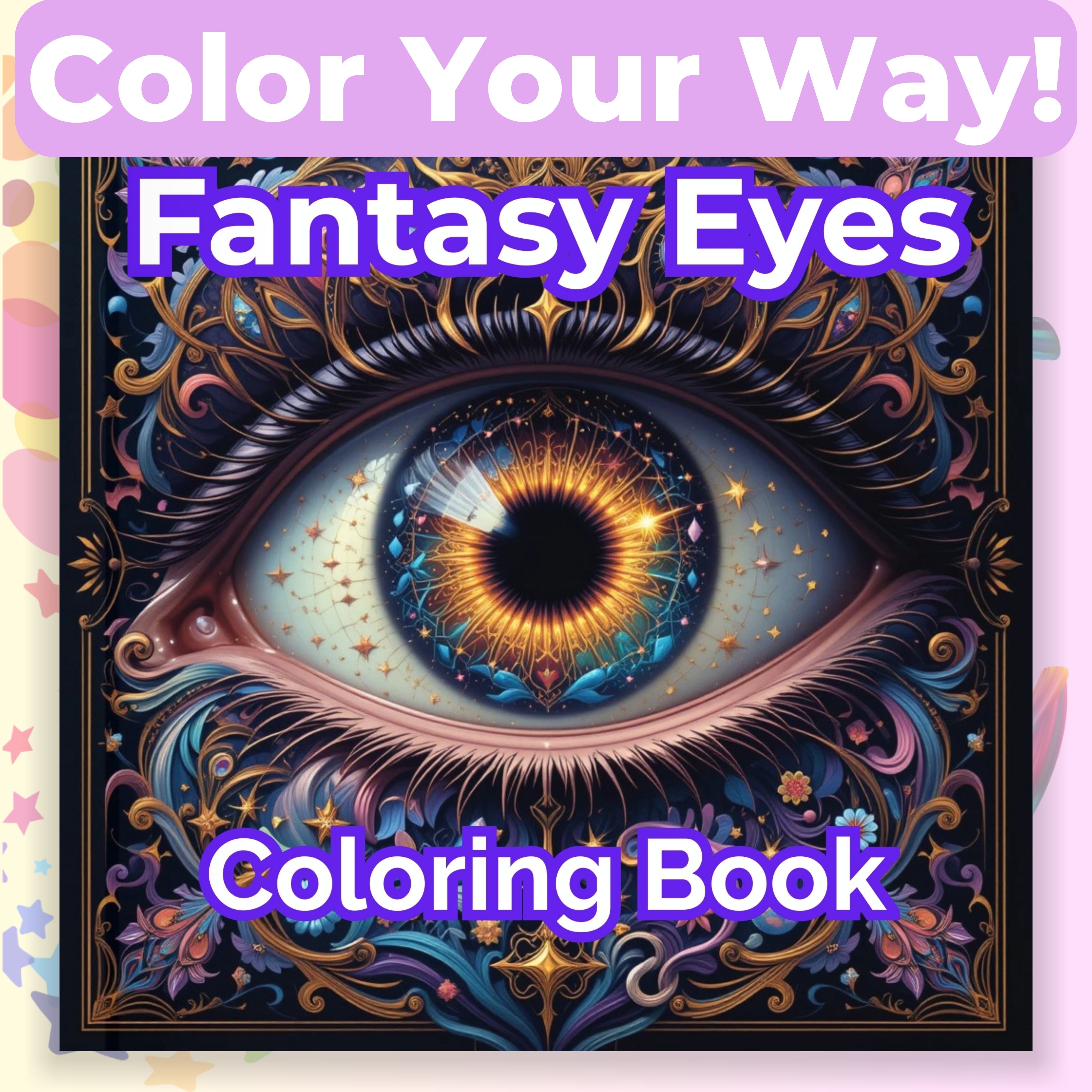 Fantasy Eyes Coloring Book Bundle