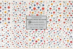 Wildflower Meadow Mix Seamless Papers - CraftNest - Digital Crafting and Art