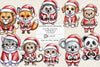 Cute Santa Animals Clipart