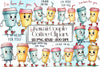 Kawaii Couple Coffee Clipart Bundle