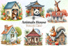 Animals House Clipart Bundle
