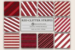 Red Glitter Stripes Background Papers - CraftNest - Digital Crafting and Art