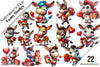 Valentine's Day Funny Donkey Clipart Bundle